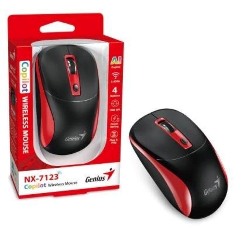 GENIUS myš NX-7123/ 1200 dpi/ bezdrôtová/ Copilot/ čierno-červená 3