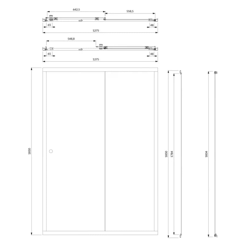 OMNIRES - BRONX posuvné sprchové dvere, 130 cm chróm /transparent /CRTR/ S2050130CRTR 3