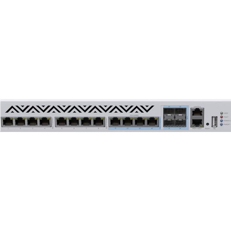 MikroTik Cloud Router Switch CRS312-4C + 8XG-RM, 650MHz CPU, 64MB, 1x GLAN, 8x10G, 4x10G Combo, slot, vr. L5 3