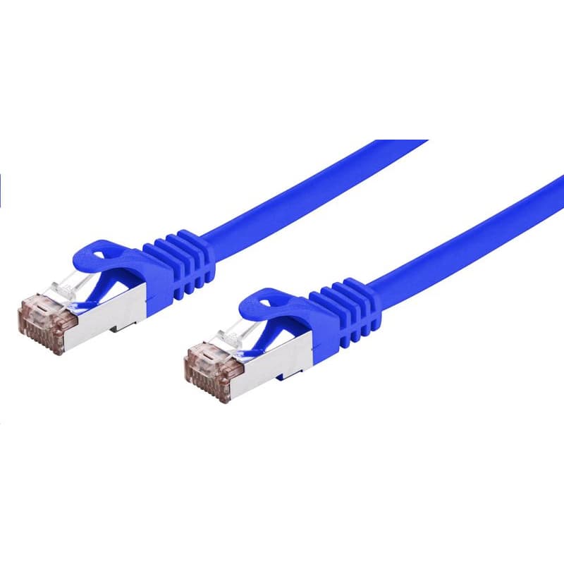 C-TECH Kábel patchcord Cat6, FTP, modrý, 0,5m 1
