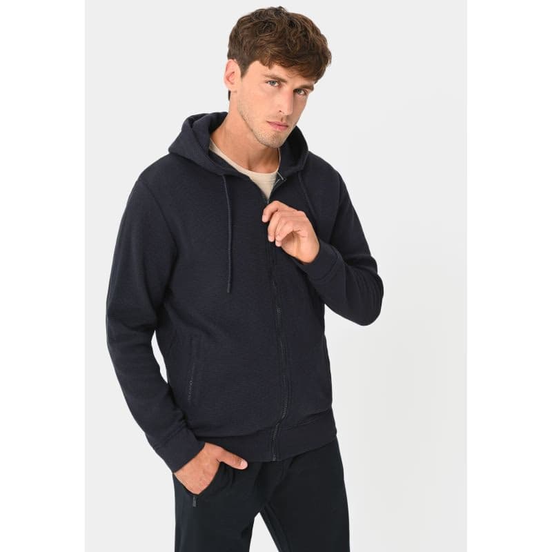 Pánska mikina so zipsom VOLCANO B-LERMO-600-NAVY 2