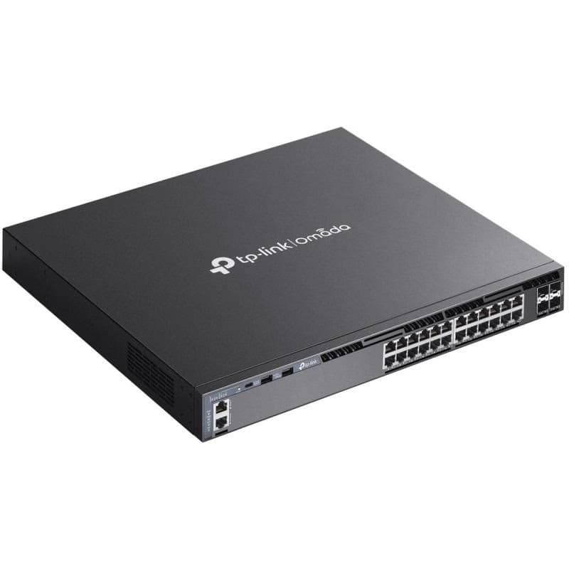 TP-Link SG6428X Omada 24 portový gigabitový RJ45 stackable L3 switch, 4×10 Gbps SFP+ sloty 3