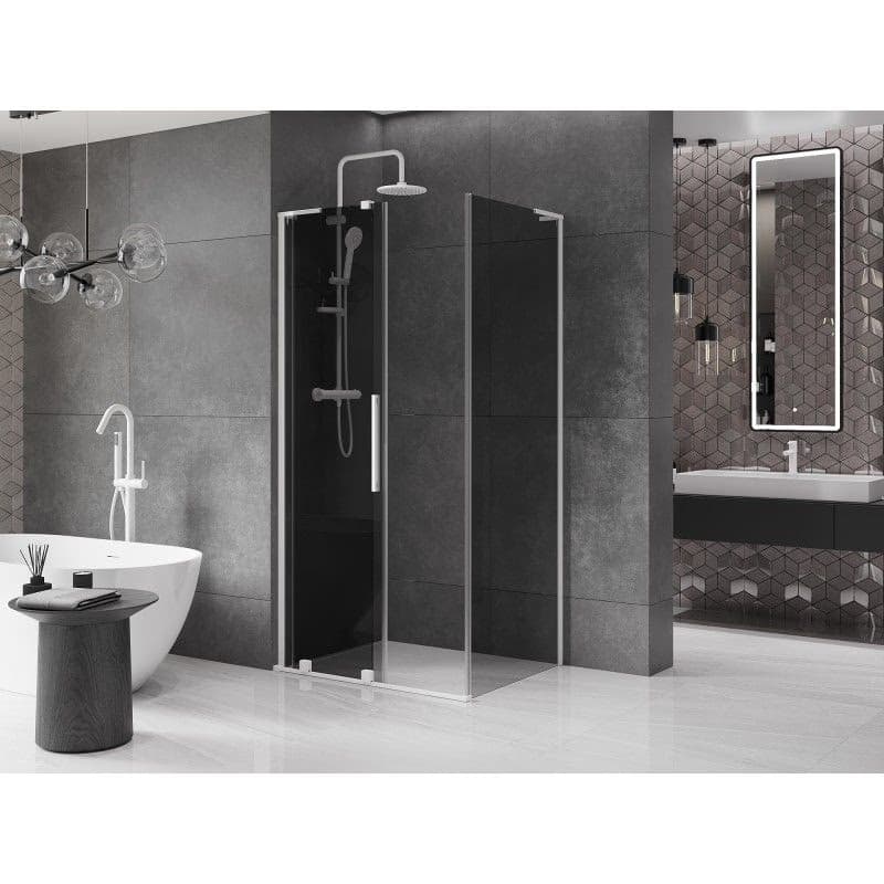 MEXEN/S - Velar L sprchovací kút, posuvné dvere 100 x 85, grafit, biela 871-100-085-43-20 2