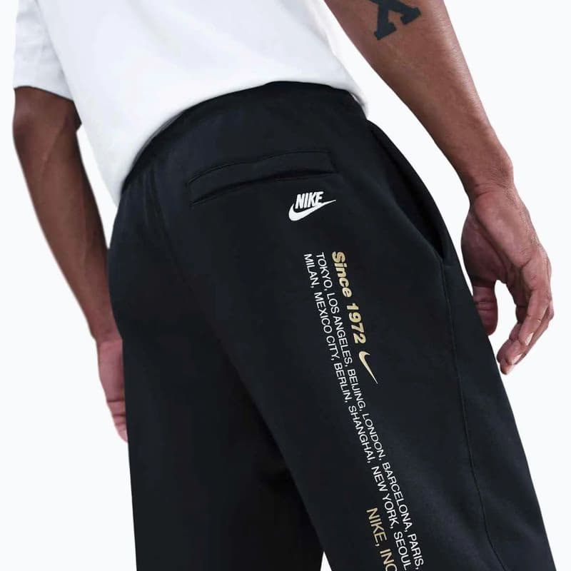 Pánske tepláky NIKE M NK CLUB BNGEE PNT SWSH SPRT BLACK METALLIC GOLD 4