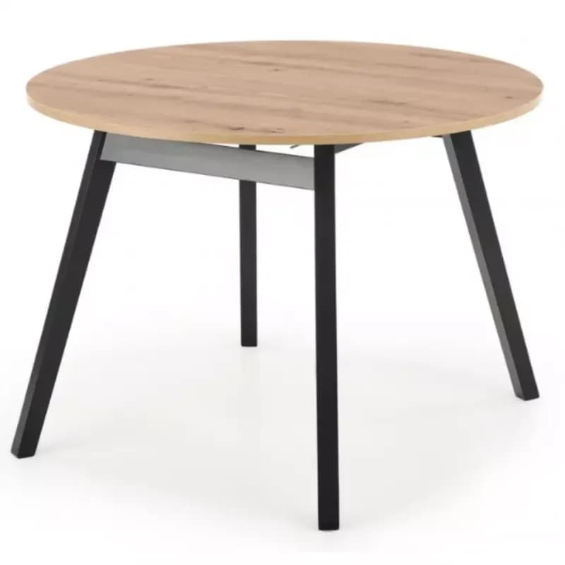 Rozkladací stôl Ruben 102/142x102cm doska/drevo – Dub Artisan/Čierna 1