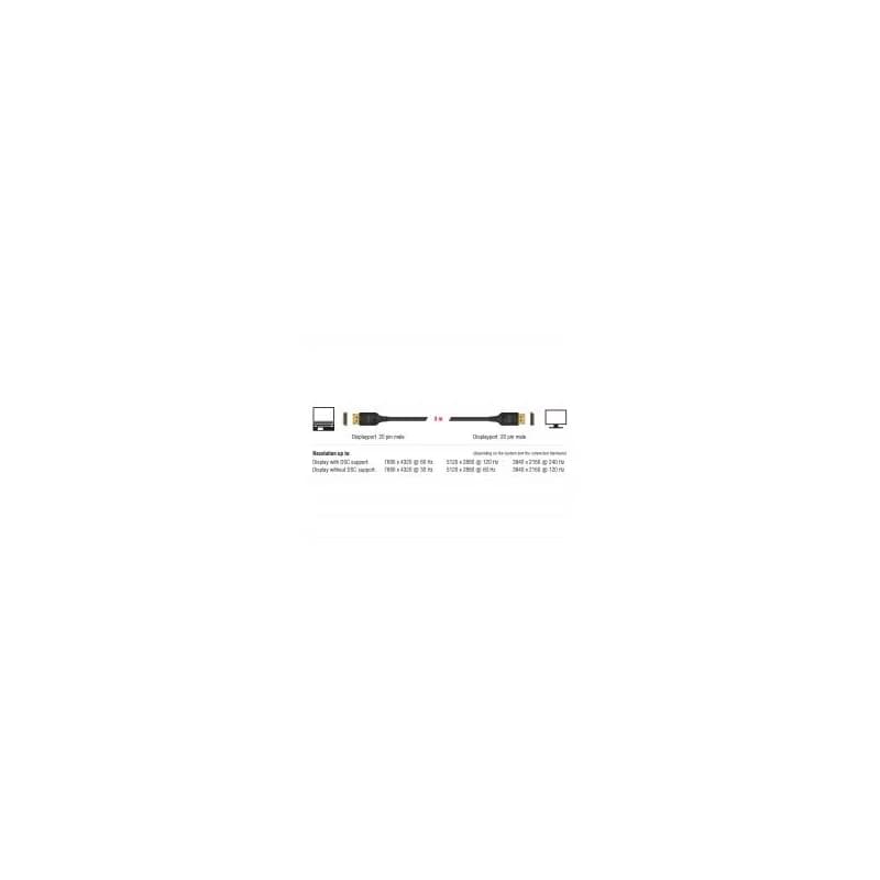 Delock DisplayPort kábel 8K 60 Hz 3 m DP 8K certifikované 3