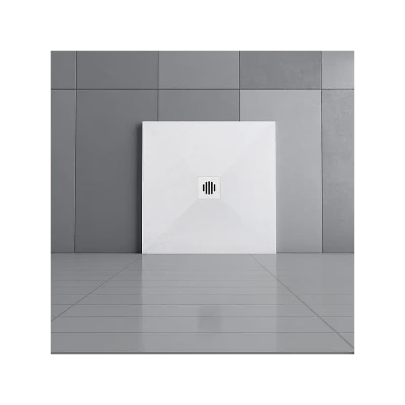 H K - WHITE STAR sprchová vanička z liateho mramoru, štvorec, 80x80x3 cm SE-WHITESTAR8080SET 6