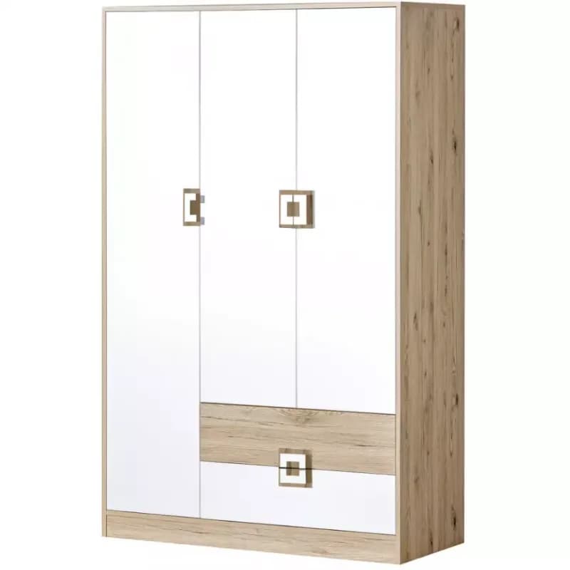 Skriňa Nico 120 biela/svetly dub nr-3