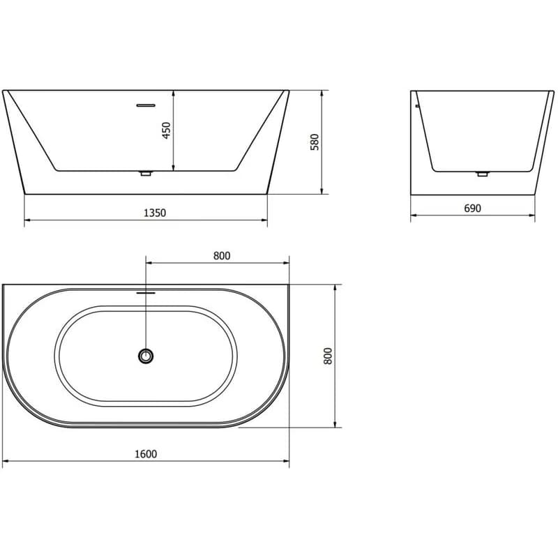 Mexen Oval, 160 x 80 cm 52671608075-60 6