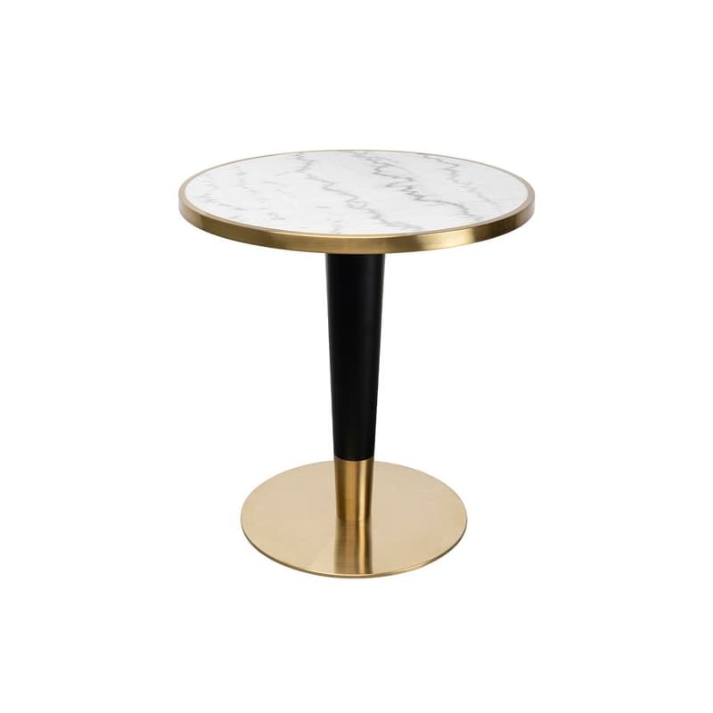 Amalia Bistro stolík bielo-zlatý Ø70 cm 1
