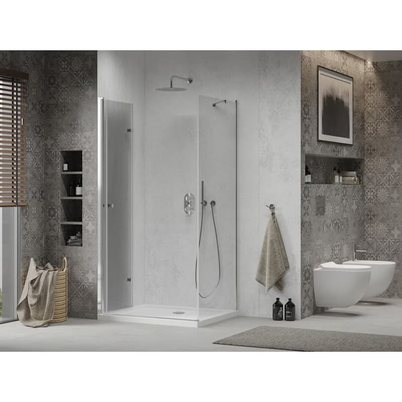 MEXEN/S - Lima sprchovací kút 70 x 90, transparent, chróm + vanička 856-070-090-01-00-4010 4