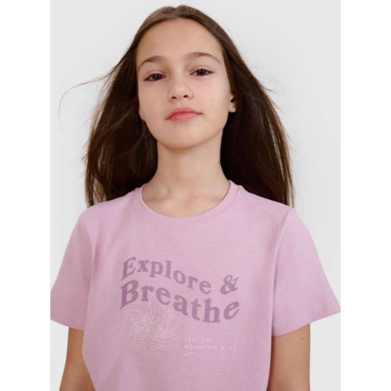 Dievčenské tričko s krátkym rukávom 4F JUNIOR TSHIRT F1854-52S-LIGHT VIOLET 2