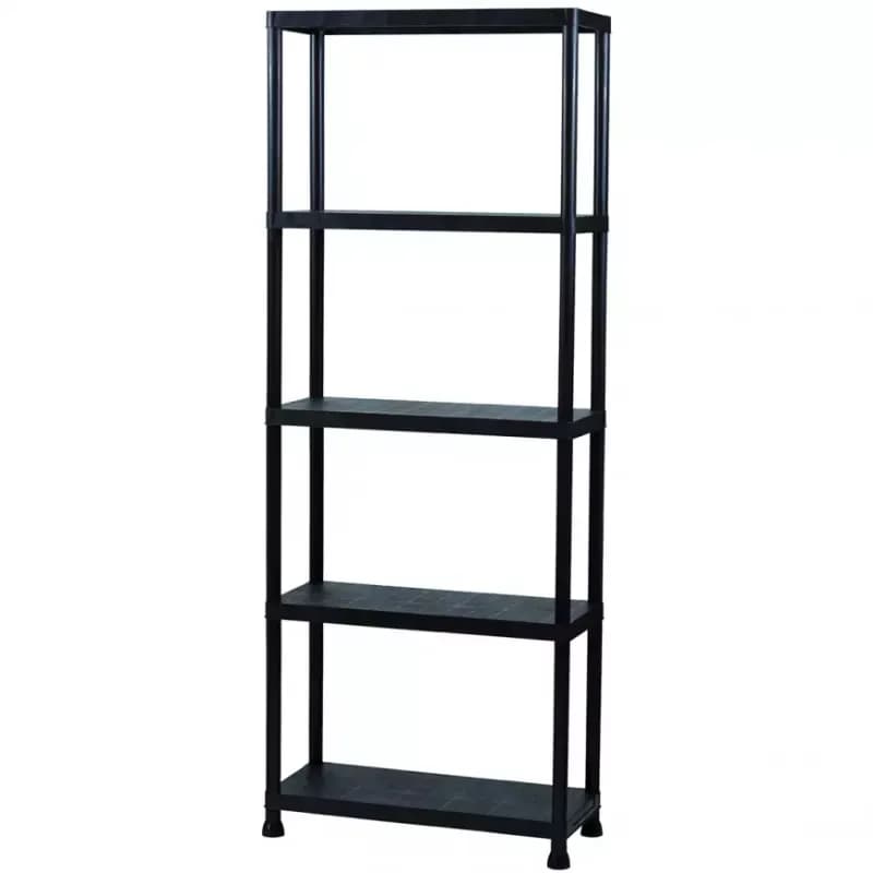 Regál plastový T80 80x30x181 cm čierny 1