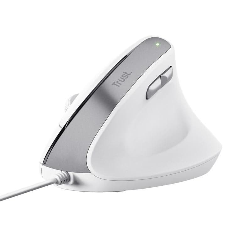 TRUST myš Bayo II Ergonomická vertikálna myš, USB, biela