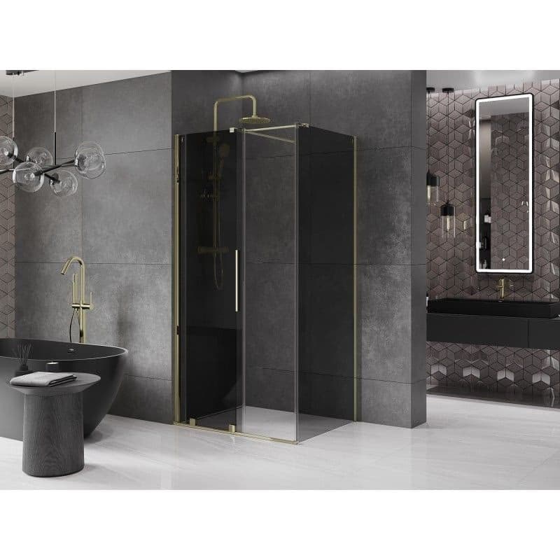 MEXEN/S - Velár sprchovací kút, posuvné dvere 120 x 85, grafit, zlato 871-120-085-41-50 6