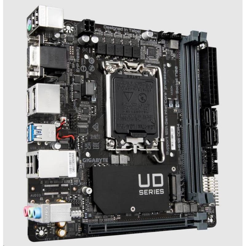 GIGABYTE MB Sc LGA1700 H610 DDR4, Intel H610, 2xDDR4, 2xDP, 1xHDMI, 1xVGA, mini-ITX 3