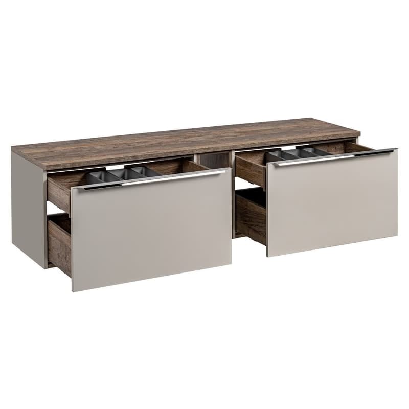 ArtCom Kúpeľňová skrinka s doskou SANTA Fe Taupe D180/1 | 180 cm 3