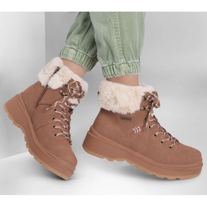 Dámske členkové zimné topánky SKECHERS Park City chestnut 4