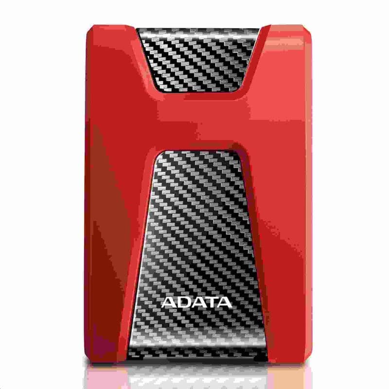ADATA Externý HDD 2TB USB 3.1 DashDrive Durable HD650, červený (gumový, nárazu odolný) 1