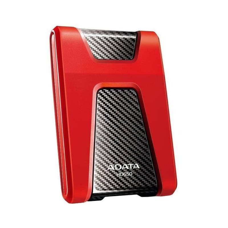 ADATA Externý HDD 2TB USB 3.1 DashDrive Durable HD650, červený (gumový, nárazu odolný) 2
