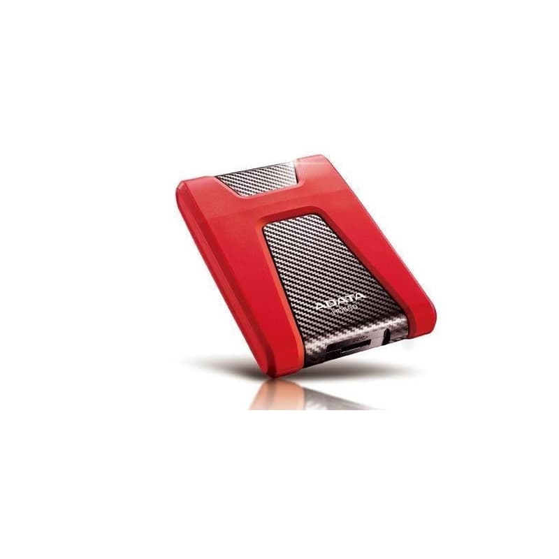 ADATA Externý HDD 2TB USB 3.1 DashDrive Durable HD650, červený (gumový, nárazu odolný) 3