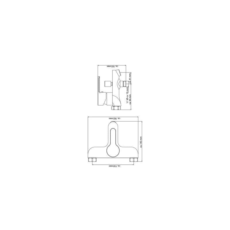 Eisl - Vaňová batéria DENVER čierna matná, rozteč 150 mm (44306) 44306 3