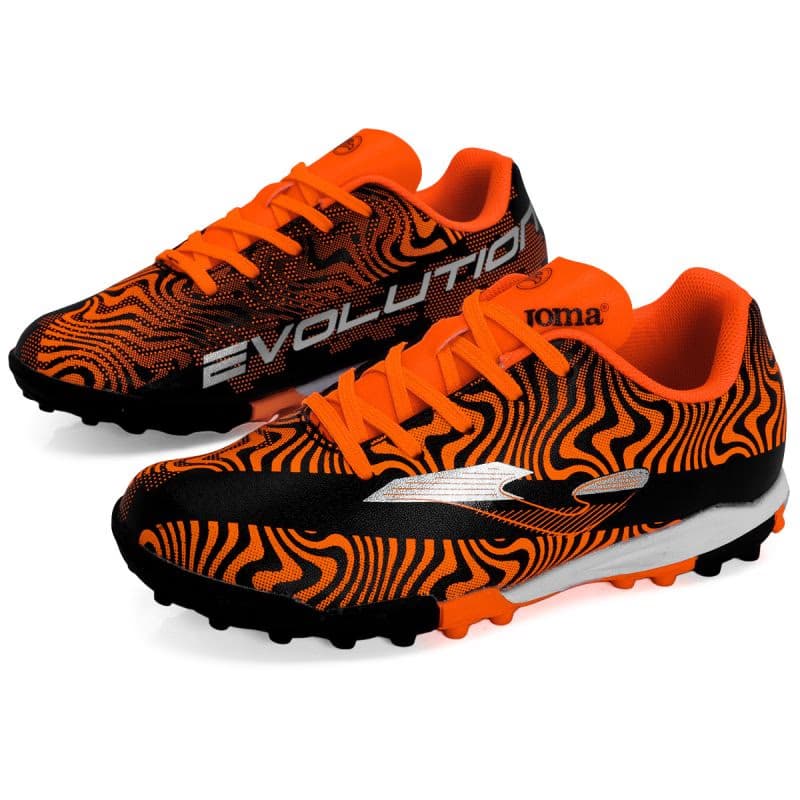 Chlapčenské futbalové kopačky turfy JOMA Evolution 2501 Jr TF black orange 3