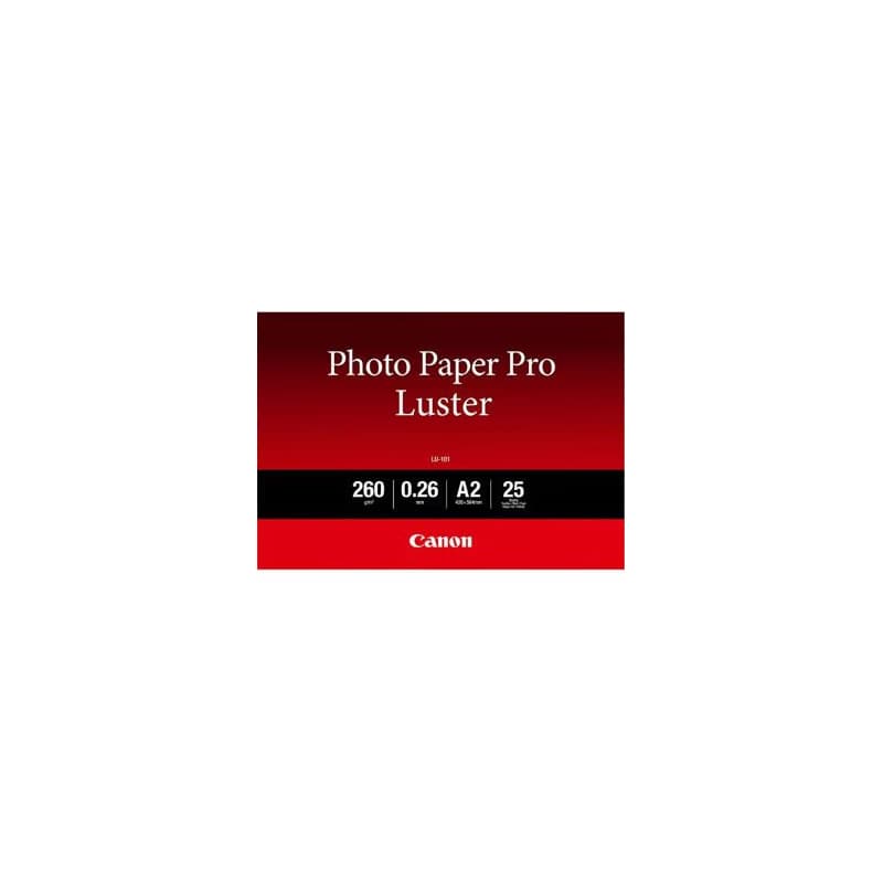 Canon LU-101 Photo Paper Pro Luster, LU-101, foto papier, lesklý, 6211B026, biely, A2, 16.54x23.39", 260 g/m2, 25 ks, atramentový 1