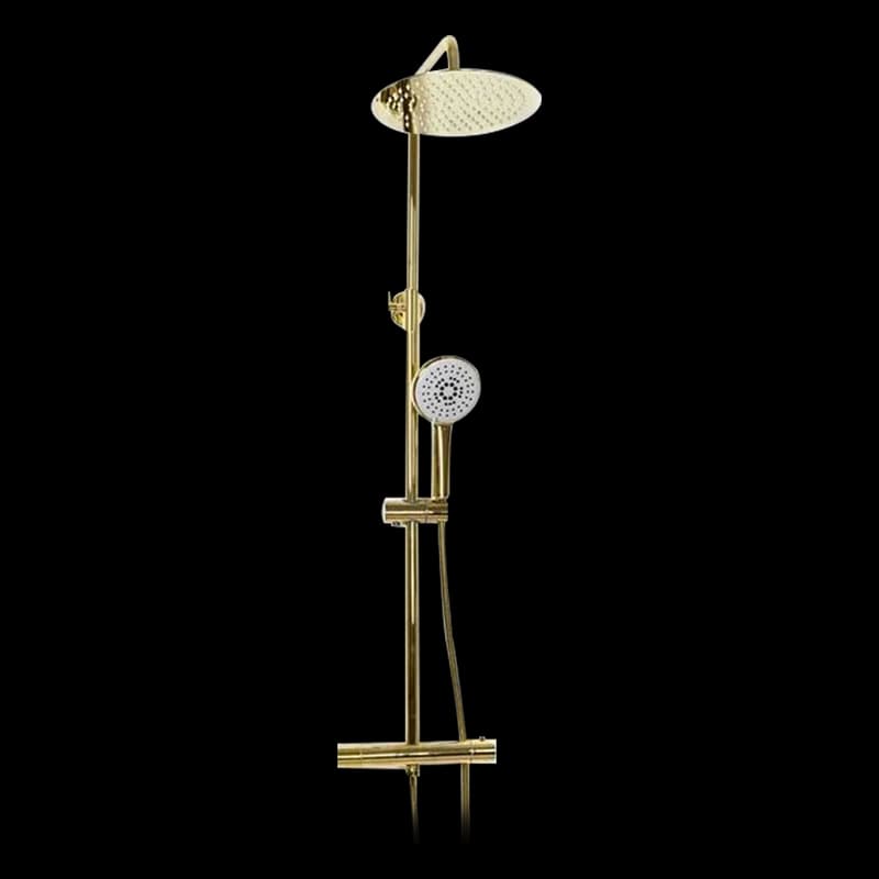 REA - SPRCHOVÁ BATÉRIA 150mm S TERMOSTATOM VINCENT L.GOLD Zlatá REA-P8005 1