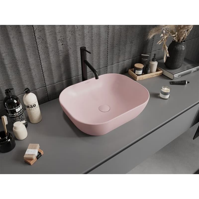 MEXEN - Rosa keramické umývadlo na dosku 50 x 40 cm ružové mat 21095044 2