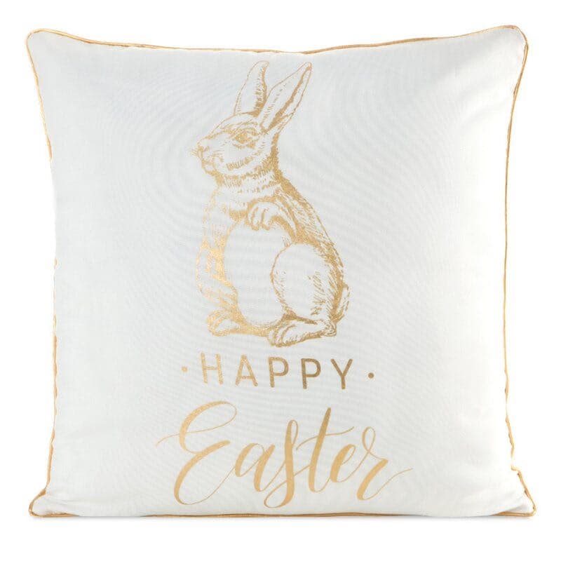 ArtFir Veľkonočná obliečka na vankúš EASTER 43 | biela/zlatá 45 x 45 cm 1