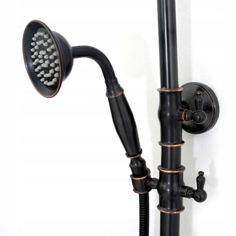 REA REA - Sprchový set s batériou 150mm Vintage čierny REA-P2367 6