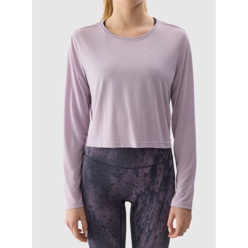 Dámske tréningové tričko s dlhým rukávom 4F LONGSLEEVE-WSS24TLONF250-52S-LIGHT VIOLET 3
