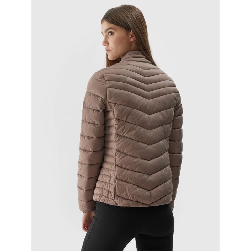 Dámska bunda 4F DOWN JACKET-AW23TDJAF224-82S-LIGHT BROWN 3