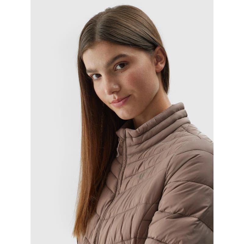 Dámska bunda 4F DOWN JACKET-AW23TDJAF224-82S-LIGHT BROWN 5