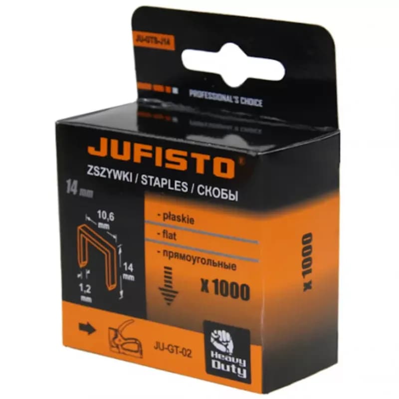 Spony do zošívačky, typ J, 14 mm, 1000 ks, Jufisto 1