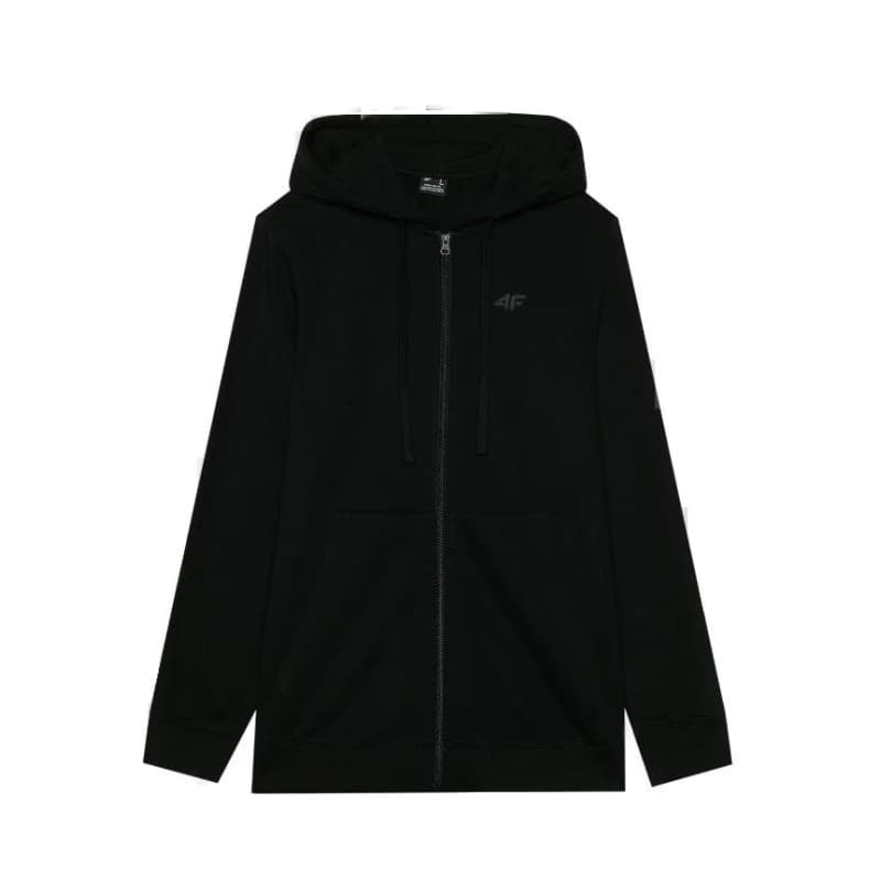 Pánska mikina so zipsom 4F SWEATSHIRT-WMM00TSWSM1768-20S-DEEP BLACK 4
