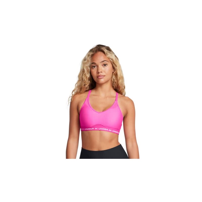 Dámska tréningová športová podprsenka UNDER ARMOUR UA Crossback Low Bra-PNK