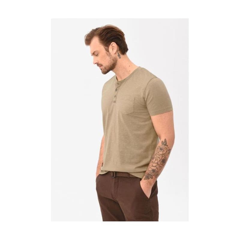 Pánske tričko s krátkym rukávom VOLCANO WARREN-102-BEIGE 2