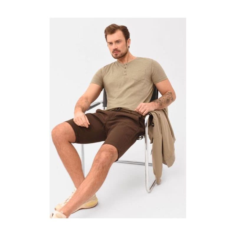 Pánske tričko s krátkym rukávom VOLCANO WARREN-102-BEIGE 4