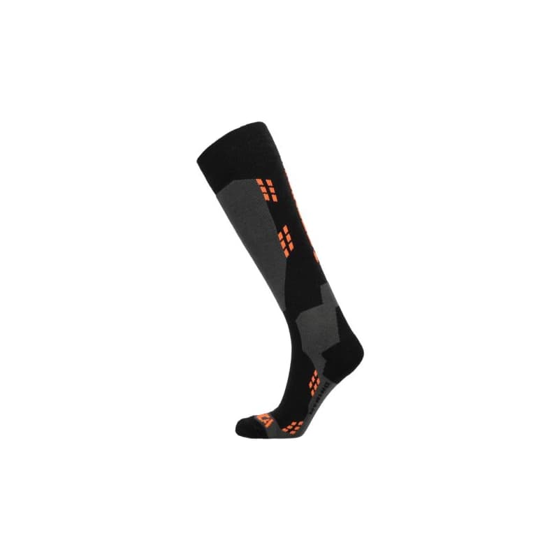 Lyžiarske podkolienky (ponožky) TECNICA Merino ski socks, black orange 1