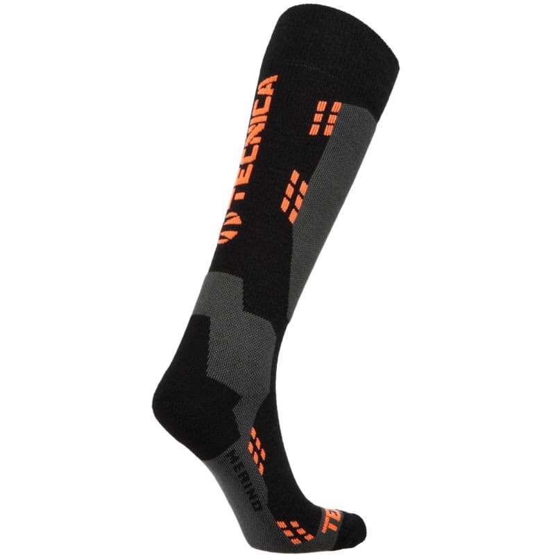Lyžiarske podkolienky (ponožky) TECNICA Merino ski socks, black orange 2