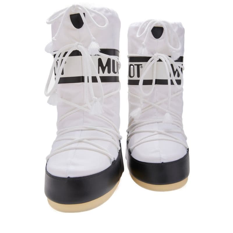 Vysoké zimné topánky MOON BOOT MB ICON NYLON, NA02 BLACK WHITE 2
