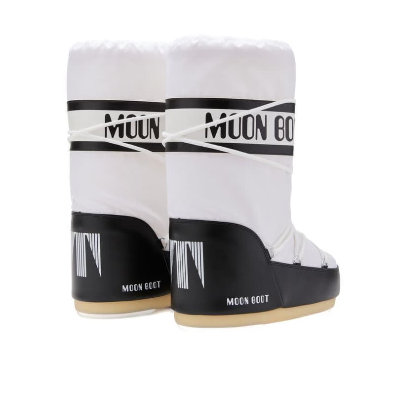 Vysoké zimné topánky MOON BOOT MB ICON NYLON, NA02 BLACK WHITE 4