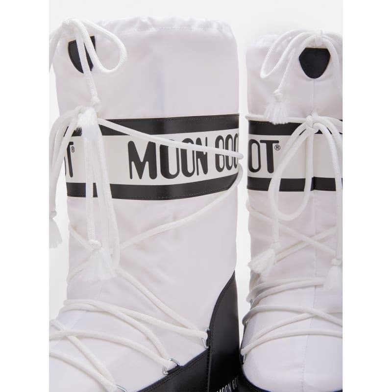 Vysoké zimné topánky MOON BOOT MB ICON NYLON, NA02 BLACK WHITE 5