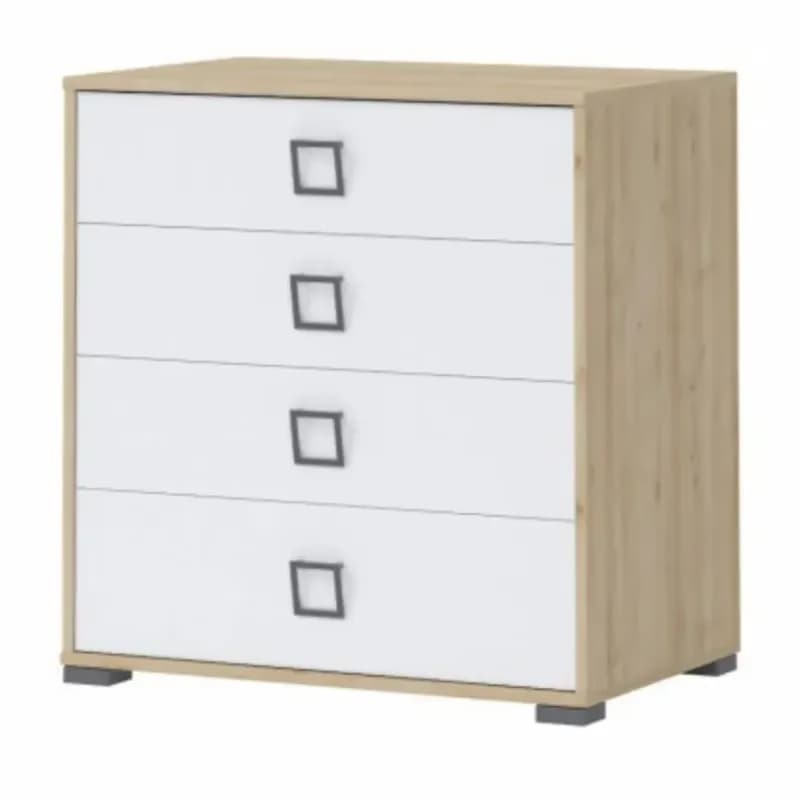 Komoda Kiki F4-BK/KI-15 beech/white 1