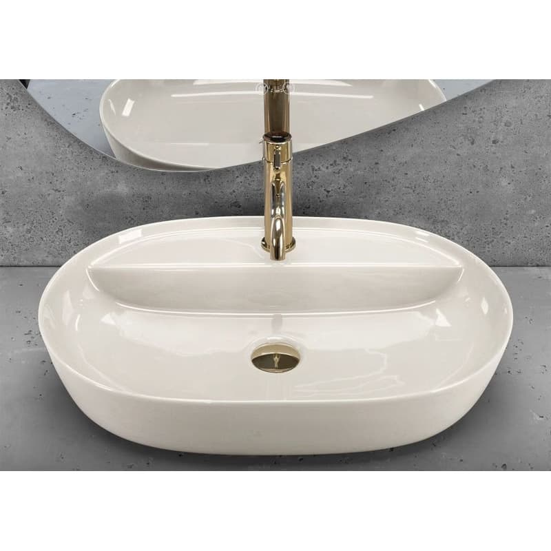 REA - Umývadlo na dosku Aura 61 Ecru Shiny REA-U4589 2