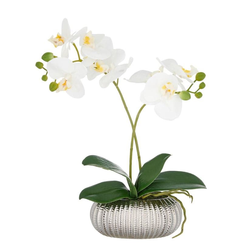 Umelá orchidea Phalaenopsis, 38 cm, biela 1