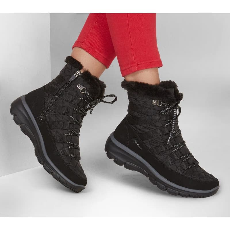 Dámske vysoké zimné topánky SKECHERS Easy Going Moro Street black 6