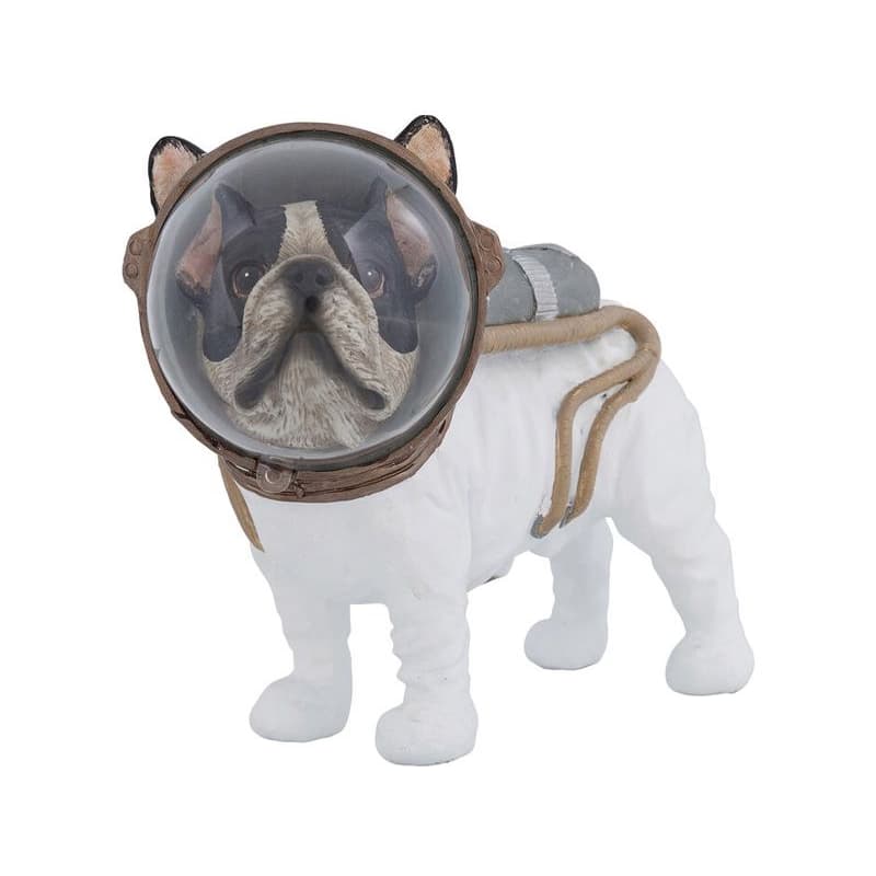 Space Dog dekorácia biela